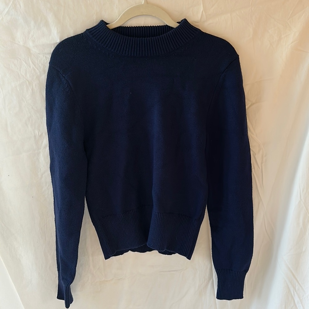 Dark blue High Neck Thick Zara Sweater